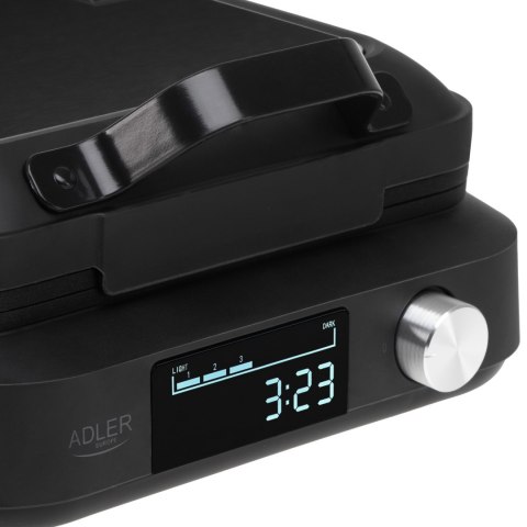 Adler Waffle Maker with LED Display | AD 3087 | 2200 W | Number of pastry 2 | Belgium | Black Adler Waffle Maker with LED Display | AD 3087 | 2200 W | Number of pastry 2 | Belgium | Black