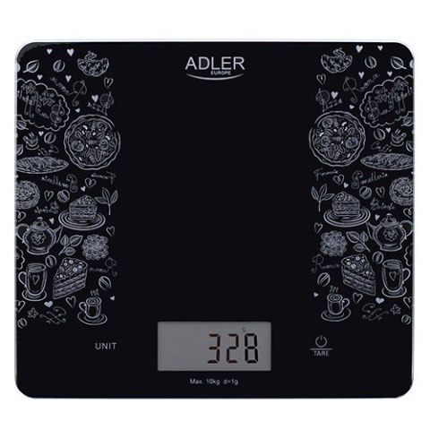 Adler | Waga kuchenna | AD 3171 | Maksymalna waga (nośność) 10 kg | Podziałka 1 g | Typ wyświetlacza LCD | Czarny Adler | Waga kuchenna | AD 3171 | Maksymalna waga (nośność) 10 kg | Podziałka 1 g | Typ wyświetlacza LCD | Czarny
