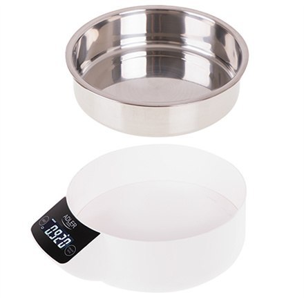 Adler | Waga kuchenna z miską | AD 3166 | Maksymalna waga (udźwig) 5 kg | Podziałka 1 g | Typ wyświetlacza LCD | Biały Adler | Waga kuchenna z miską | AD 3166 | Maksymalna waga (udźwig) 5 kg | Podziałka 1 g | Typ wyświetlacza LCD | Biały