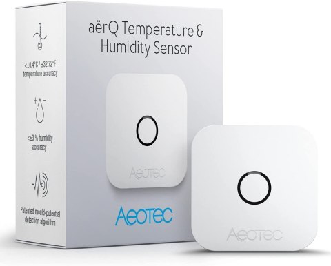 Aeotec aërQ Czujnik temperatury i wilgotności, Z-Wave Plus | AEOTEC | Czujnik temperatury i wilgotności | aërQ Aeotec aërQ Czujnik temperatury i wilgotności, Z-Wave Plus | AEOTEC | Czujnik temperatury i wilgotności | aërQ