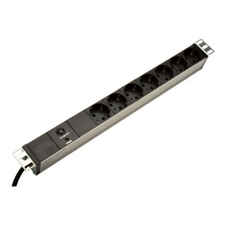 Aluminiowa listwa zasilająca z zabezpieczeniem przed przeciążeniem | DN-95403 | Ilość gniazd 7 Aluminiowa listwa zasilająca z zabezpieczeniem przed przeciążeniem | DN-95403 | Ilość gniazd 7