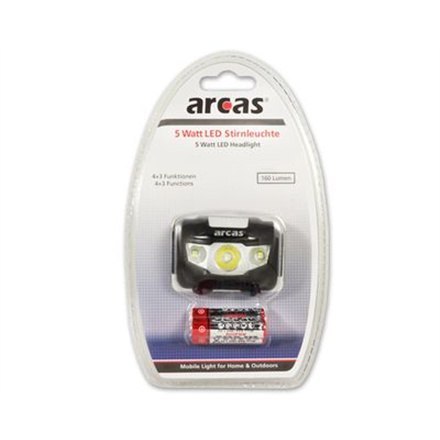 Arcas | Latarka czołowa | LED | 160 lumenów | 160 lumenów | 5 W | Czarny Arcas | Latarka czołowa | LED | 160 lumenów | 160 lumenów | 5 W | Czarny