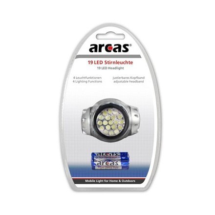 Arcas | Latarka czołowa | LED | Czarna | Srebrna Arcas | Latarka czołowa | LED | Czarna | Srebrna