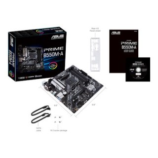 Asus | PRIME B550M-A | Gniazdo procesora Socket AM4 | Typ chipsetu AMD B550 | Obsługiwana technologia pamięci RAM DDR4 SDRAM