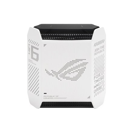 Asus | Router Asus Wifi 6 802.11ax Tri-band Gigabit Gaming Mesh GT6 ROG Rapture (1-Pack) | 802.11ax | 574+4804+4804 Mbit/s | 10/ Asus | Router Asus Wifi 6 802.11ax Tri-band Gigabit Gaming Mesh GT6 ROG Rapture (1-Pack) | 802.11ax | 574+4804+4804 Mbit/s | 10/