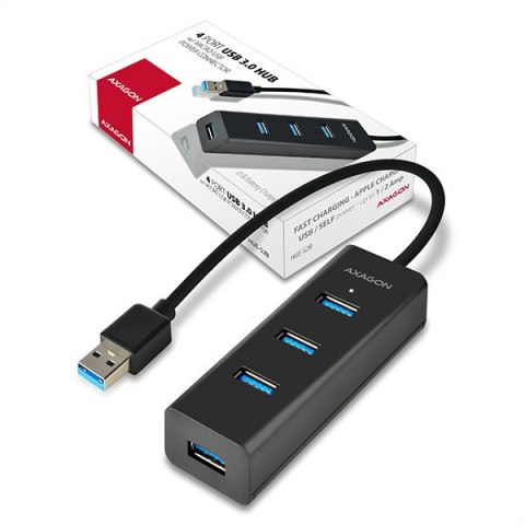 AXAGON Four-port USB 3.0 hub with fast charging and power support | HUE-S2B AXAGON Four-port USB 3.0 hub with fast charging and power support | HUE-S2B