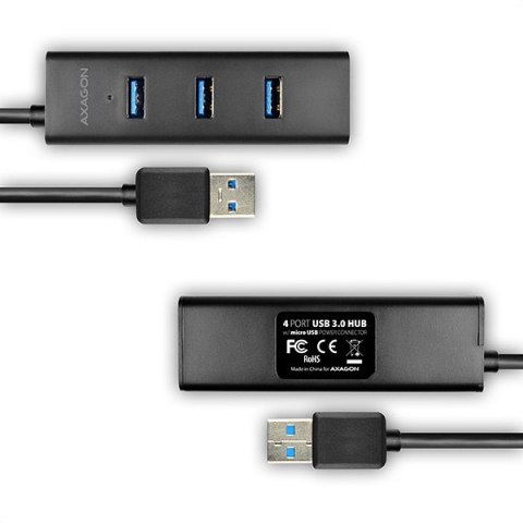 AXAGON Four-port USB 3.0 hub with fast charging and power support | HUE-S2B AXAGON Four-port USB 3.0 hub with fast charging and power support | HUE-S2B