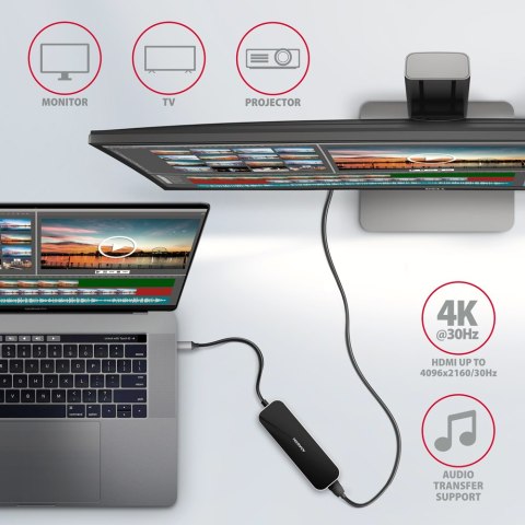 AXAGON SuperSpeed USB-C Combo 6in1 Hub | HMC-6H4A AXAGON SuperSpeed USB-C Combo 6in1 Hub | HMC-6H4A