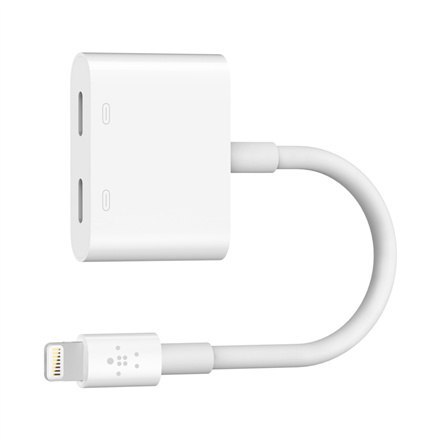 Belkin Kabel Lightning Audio + Ładowanie RockStar, 11,5 cm, Biały Belkin Kabel Lightning Audio + Ładowanie RockStar, 11,5 cm, Biały