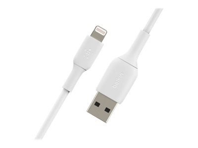 Belkin | Męski | 4-pinowy USB Typ A | Męski | Apple Lightning | Biały | 1 m Belkin | Męski | 4-pinowy USB Typ A | Męski | Apple Lightning | Biały | 1 m