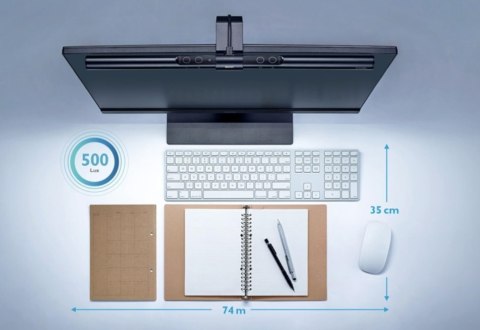 Benq | ScreenBar e-Reading LED Task Lamp | 9H.W42QD.WP1 | 320 lm | 5 W | 2700-6500 K | 50000 h | Lampa LED | 5 V | 0,53 kg Benq | ScreenBar e-Reading LED Task Lamp | 9H.W42QD.WP1 | 320 lm | 5 W | 2700-6500 K | 50000 h | Lampa LED | 5 V | 0,53 kg