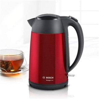 Bosch | Czajnik | DesignLine TWK3P424 | Elektryczny | 2400 W | 1,7 L | Stal szlachetna | Podstawa obrotowa 360° | Czerwony
