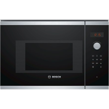 Bosch | Kuchenka mikrofalowa | BFL523MS0 | Do zabudowy | 20 L | 800 W | Stal nierdzewna/czarny Bosch | Kuchenka mikrofalowa | BFL523MS0 | Do zabudowy | 20 L | 800 W | Stal nierdzewna/czarny