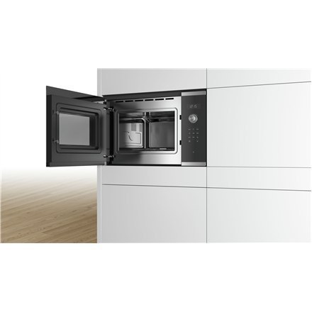 Bosch | Kuchenka mikrofalowa | BFL554MS0 | Do zabudowy | 31,5 L | 900 W | Stal nierdzewna Bosch | Kuchenka mikrofalowa | BFL554MS0 | Do zabudowy | 31,5 L | 900 W | Stal nierdzewna