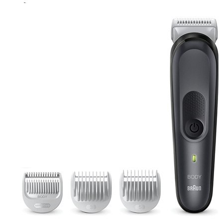 Braun | BG3350 | Body Groomer | Bezprzewodowy i przewodowy | Liczba stopni długości | Liczba głowic golących/ostrzy | Czarny/Sza Braun | BG3350 | Body Groomer | Bezprzewodowy i przewodowy | Liczba stopni długości | Liczba głowic golących/ostrzy | Czarny/Sza
