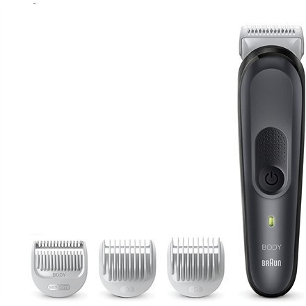 Braun | BG3350 | Body Groomer | Bezprzewodowy i przewodowy | Liczba stopni długości | Liczba głowic golących/ostrzy | Czarny/Sza Braun | BG3350 | Body Groomer | Bezprzewodowy i przewodowy | Liczba stopni długości | Liczba głowic golących/ostrzy | Czarny/Sza