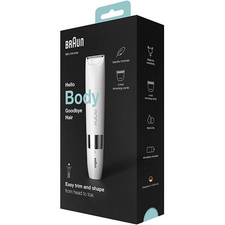 Braun | BS1000 | Mini trymer do ciała | Czas pracy (maks.) min | Żywotność żarówki (miga) Nie dotyczy | Liczba poziomów mocy 1 | Braun | BS1000 | Mini trymer do ciała | Czas pracy (maks.) min | Żywotność żarówki (miga) Nie dotyczy | Liczba poziomów mocy 1 |