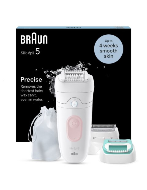 Braun | Epilator | SE5-050 Silk-épil 5 | Operating time (max) 40 min | Number of power levels 1 | Wet & Dry | White Braun | Epilator | SE5-050 Silk-épil 5 | Operating time (max) 40 min | Number of power levels 1 | Wet & Dry | White