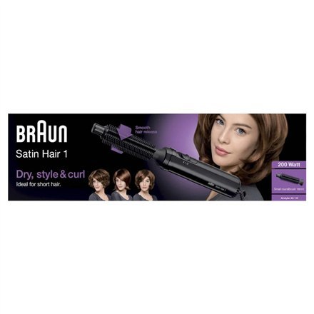 Braun | Hair Styler | AS110 Satin Hair 1 | Gwarancja 24 miesiące | Temperatura (maks.) °C | Liczba poziomów grzania | Wyświetlac Braun | Hair Styler | AS110 Satin Hair 1 | Gwarancja 24 miesiące | Temperatura (maks.) °C | Liczba poziomów grzania | Wyświetlac