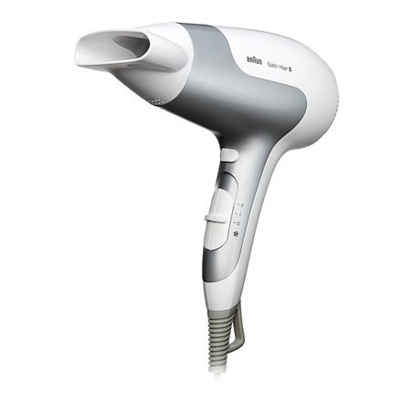 Braun | Suszarka do włosów | Satin Hair 5 HD 580 | 2500 W | Liczba ustawień temperatury 3 | Funkcja jonizacji | Biały/srebrny Braun | Suszarka do włosów | Satin Hair 5 HD 580 | 2500 W | Liczba ustawień temperatury 3 | Funkcja jonizacji | Biały/srebrny