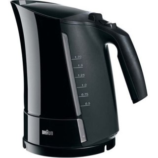 Braun | WK 300 | Czajnik standardowy | 2200 W | 1,7 L | Plastik | Podstawa obrotowa 360° | Czarny