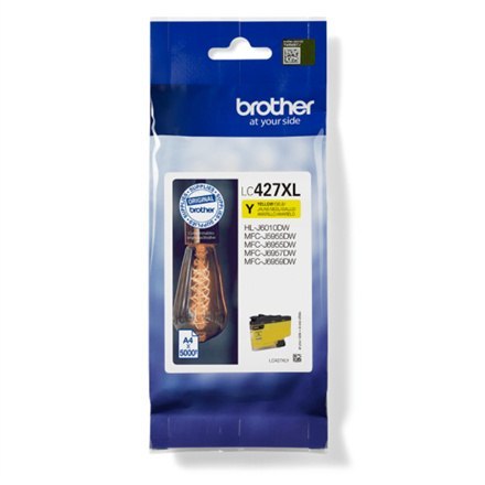 Brother LC | 427XLY | Żółty | Wkład atramentowy | 5000 stron Brother LC | 427XLY | Żółty | Wkład atramentowy | 5000 stron