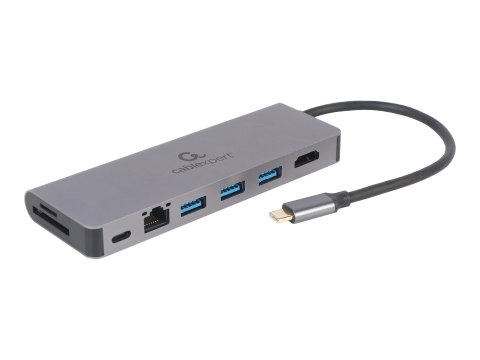 Cablexpert A-CM-COMBO5-05 USB Type-C 5-in-1 multi-port adapter (Hub + HDMI + PD + card reader + LAN) | Cablexpert Cablexpert A-CM-COMBO5-05 USB Type-C 5-in-1 multi-port adapter (Hub + HDMI + PD + card reader + LAN) | Cablexpert