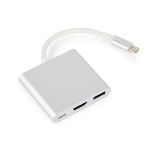 Cablexpert | Stacja dokująca | USB-C 3.1 / Thunderbolt 3 | Srebrny