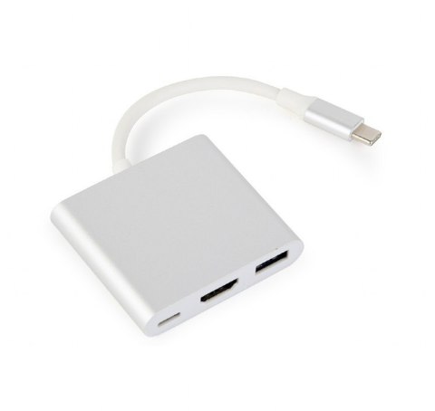Cablexpert | Stacja dokująca | USB-C 3.1 / Thunderbolt 3 | Srebrny Cablexpert | Stacja dokująca | USB-C 3.1 / Thunderbolt 3 | Srebrny