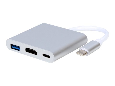 Cablexpert | Stacja dokująca | USB-C 3.1 / Thunderbolt 3 | Srebrny Cablexpert | Stacja dokująca | USB-C 3.1 / Thunderbolt 3 | Srebrny