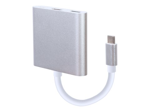 Cablexpert | Stacja dokująca | USB-C 3.1 / Thunderbolt 3 | Srebrny Cablexpert | Stacja dokująca | USB-C 3.1 / Thunderbolt 3 | Srebrny