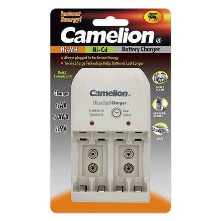 Camelion | BC-0904S | Wtykowa ładowarka akumulatorów | 2x lub 4xNi-MH AA/AAA lub 1-2x 9V Ni-MH Camelion | BC-0904S | Wtykowa ładowarka akumulatorów | 2x lub 4xNi-MH AA/AAA lub 1-2x 9V Ni-MH
