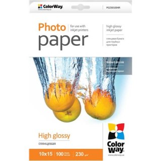 ColorWay | Papier błyszczący | Papier fotograficzny | 100 x 150 mm | 230 g/m² | 100 arkuszy