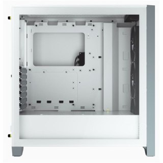 Corsair | Obudowa Mid-Tower ATX ze szkłem hartowanym | iCUE 4000X RGB | Okno boczne | Mid-Tower | Biały | Zasilacz w zestawie Ni