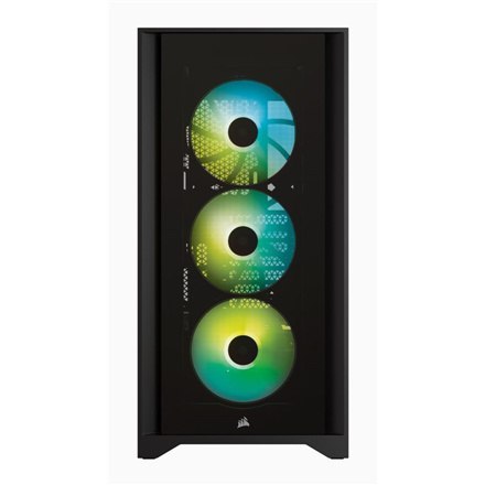 Corsair | Obudowa Mid-Tower ATX ze szkłem hartowanym | iCUE 4000X RGB | Okno boczne | Mid-Tower | Czarny | Zasilacz w zestawie N Corsair | Obudowa Mid-Tower ATX ze szkłem hartowanym | iCUE 4000X RGB | Okno boczne | Mid-Tower | Czarny | Zasilacz w zestawie N