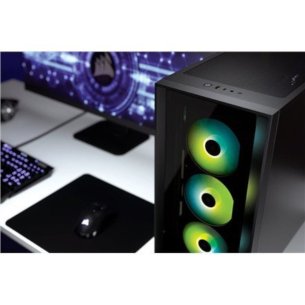 Corsair | Obudowa Mid-Tower ATX ze szkłem hartowanym | iCUE 4000X RGB | Okno boczne | Mid-Tower | Czarny | Zasilacz w zestawie N Corsair | Obudowa Mid-Tower ATX ze szkłem hartowanym | iCUE 4000X RGB | Okno boczne | Mid-Tower | Czarny | Zasilacz w zestawie N
