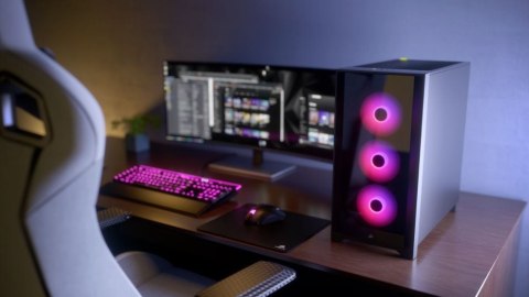 Corsair | Obudowa Mid-Tower ATX ze szkłem hartowanym | iCUE 4000X RGB | Okno boczne | Mid-Tower | Czarny | Zasilacz w zestawie N Corsair | Obudowa Mid-Tower ATX ze szkłem hartowanym | iCUE 4000X RGB | Okno boczne | Mid-Tower | Czarny | Zasilacz w zestawie N