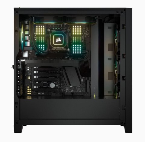 Corsair | Obudowa Mid-Tower ATX ze szkłem hartowanym | iCUE 4000X RGB | Okno boczne | Mid-Tower | Czarny | Zasilacz w zestawie N Corsair | Obudowa Mid-Tower ATX ze szkłem hartowanym | iCUE 4000X RGB | Okno boczne | Mid-Tower | Czarny | Zasilacz w zestawie N