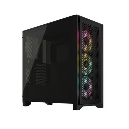 Corsair | Obudowa PC ze szkła hartowanego | iCUE 4000D RGB AIRFLOW | Okno boczne | Czarny | Mid-Tower | Zasilacz w zestawie Nie Corsair | Obudowa PC ze szkła hartowanego | iCUE 4000D RGB AIRFLOW | Okno boczne | Czarny | Mid-Tower | Zasilacz w zestawie Nie