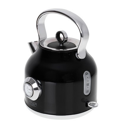 Czajnik z termometrem Adler AD 1346b | Elektryczny | 2200 W | 1.7 L | Ze stali nierdzewnej | Obracana podstawa 360° | Kolor czar Czajnik z termometrem Adler AD 1346b | Elektryczny | 2200 W | 1.7 L | Ze stali nierdzewnej | Obracana podstawa 360° | Kolor czar