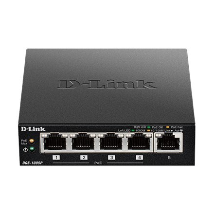 D-Link DGS 1005P - przełącznik - 5 portów D-Link DGS 1005P - przełącznik - 5 portów