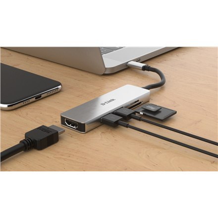 D-Link | Koncentrator 5 w 1 USB-C™ z HDMI i czytnikiem kart SD/microSD | DUB-M530 | USB Type-C D-Link | Koncentrator 5 w 1 USB-C™ z HDMI i czytnikiem kart SD/microSD | DUB-M530 | USB Type-C