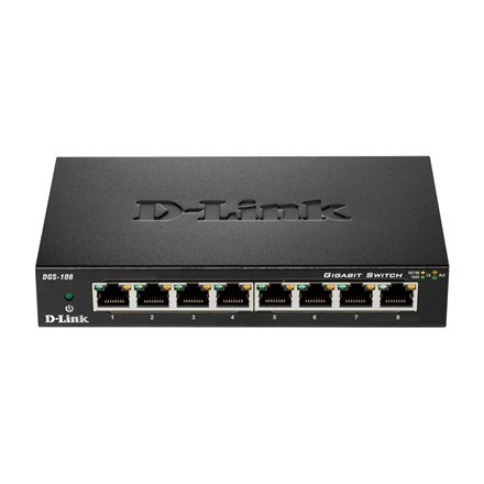 D-Link | Switch | DGS-108/E | Niezarządzany | Desktop | Ilość portów 10/100 Mbps (RJ-45) | Ilość portów 1 Gbps (RJ-45) 8 | Ilość D-Link | Switch | DGS-108/E | Niezarządzany | Desktop | Ilość portów 10/100 Mbps (RJ-45) | Ilość portów 1 Gbps (RJ-45) 8 | Ilość