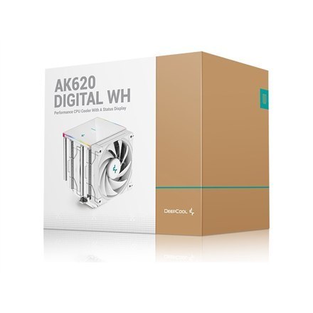 Deepcool | Chłodzenie Procesora | AK620 Cyfrowe WH | Intel, AMD Deepcool | Chłodzenie Procesora | AK620 Cyfrowe WH | Intel, AMD