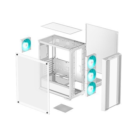 Deepcool CC560 V2 | Biały | Mid Tower | Zasilacz w zestawie Nie | ATX Deepcool CC560 V2 | Biały | Mid Tower | Zasilacz w zestawie Nie | ATX