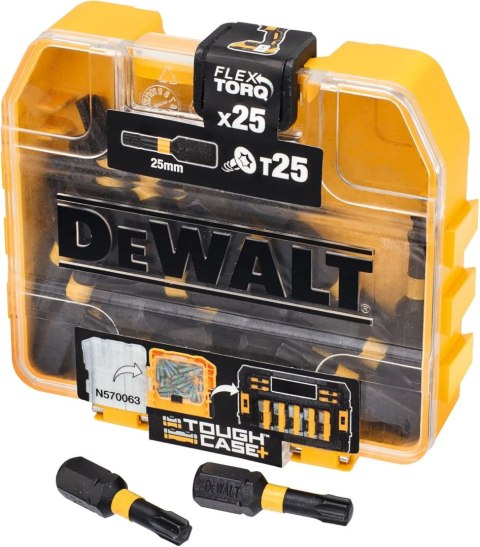DEWALT DT70558T-QZ Extreme FLEXTORQ 25pc Set T25 25mm in Small Bulk Storage Case DEWALT DT70558T-QZ Extreme FLEXTORQ 25pc Set T25 25mm in Small Bulk Storage Case