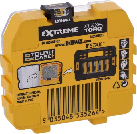 DEWALT DT70558T-QZ Extreme FLEXTORQ 25pc Set T25 25mm in Small Bulk Storage Case DEWALT DT70558T-QZ Extreme FLEXTORQ 25pc Set T25 25mm in Small Bulk Storage Case