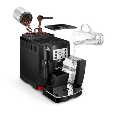 Delonghi | Coffee Maker | ECAM22.115.B Magnifica S | Pump pressure 15 bar | Built-in milk frother | Automatic | 1450 W | Black Delonghi | Coffee Maker | ECAM22.115.B Magnifica S | Pump pressure 15 bar | Built-in milk frother | Automatic | 1450 W | Black