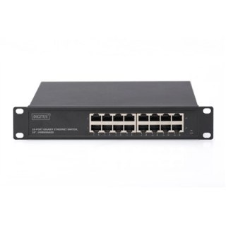 Digitus | 16-portowy przełącznik Gigabit Ethernet | DN-80115 | Niezarządzany | Do montażu w szafie | Ilość portów 10/100 Mb/s (R