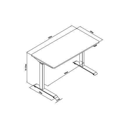 Digitus | Biurko z elektryczną regulacją wysokości | 73 - 123 cm | Maksymalne obciążenie 50 kg | Metal | Biały Digitus | Biurko z elektryczną regulacją wysokości | 73 - 123 cm | Maksymalne obciążenie 50 kg | Metal | Biały